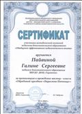Сертификат за организацию и проведение мастер-класса "Обрядовый праздник "Параскева Пятница"" 2018г. Сертификат за организацию и проведение мастер-класса "Обрядовый праздник "Параскева Пятница"" 2018г.